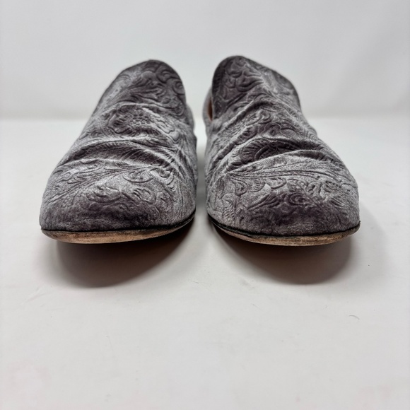 Lewit Gabriella Loafer Gray Embossed Velvet Size 39 - Picture 3 of 8